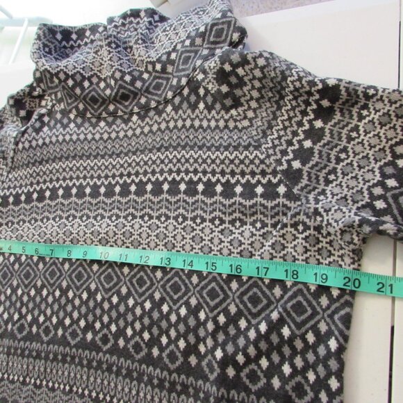 T by Talbots 100% Cotton Cowl Neck Pullover Sweater Lower Side Zip Size Medium - Picture 8 of 13